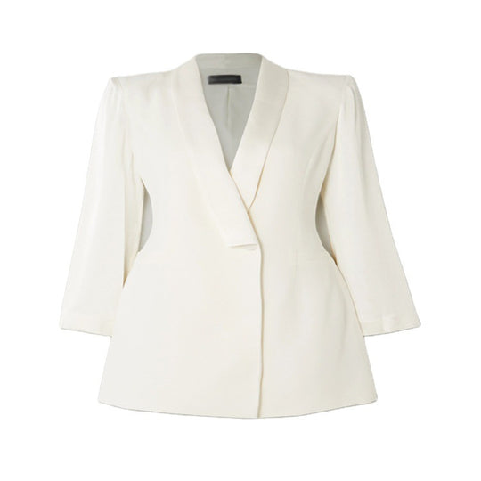 Damen Elegantes tailliertes Blazerkleid mit Schalkragen und tiefem V‑Ausschnitt Shop Nory