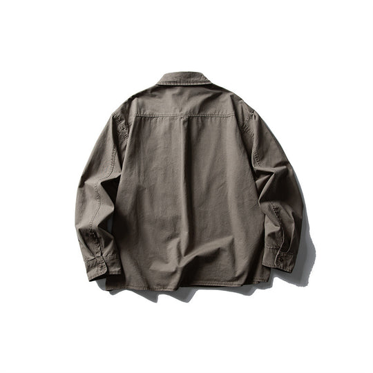 Herren Oversize-Hemdjacke aus robustem Baumwoll-Twill mit aufgesetzter Brusttasche und geradem Saum Shop Nory