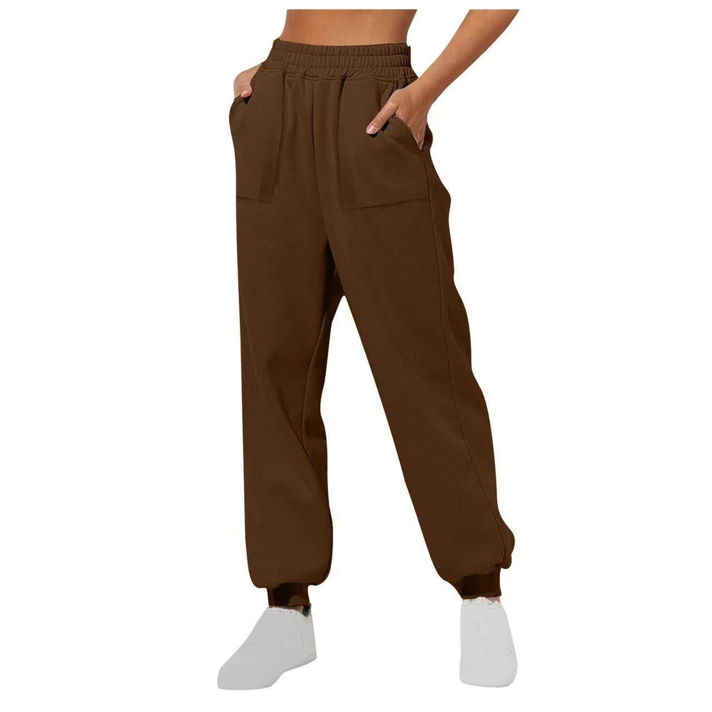 Damen lässige Freizeithose mit hohem Bund