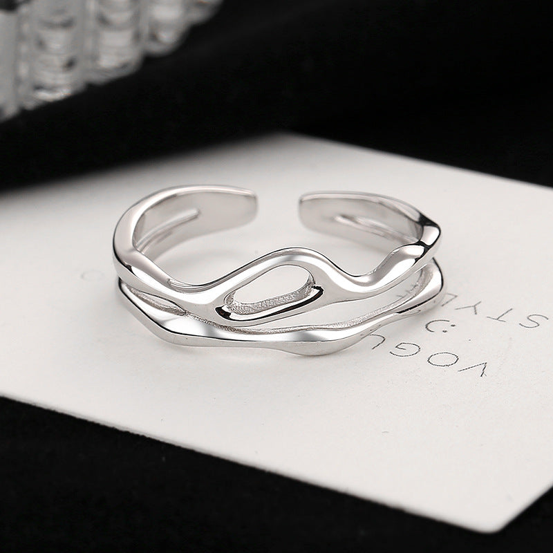 Damen offener Ring mit elegantem geschwungenem Design Shop Nory