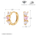 Damen Ohrringe mit funkelnden Herz-Zirkonen aus hochwertigem 925 Sterling Silber Shop Nory