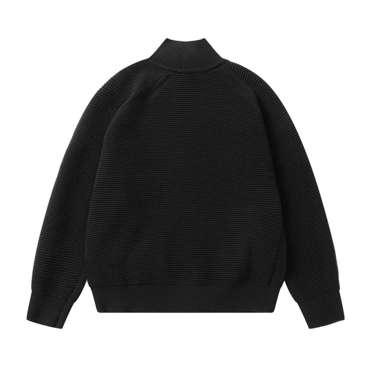 Herren Grobstrick Stehkragen-Strickjacke mit durchgehendem Reißverschluss Shop Nory