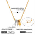Damen Halskette mit funkelnden Ringen aus hypoallergenem Edelstahl Shop Nory