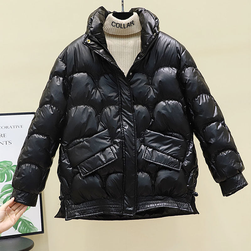 Damen Modische Hochglanz Steppjacke Shop Nory