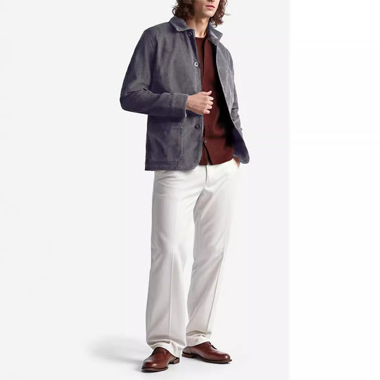 Herren Cord-Workerjacke mit Hemdkragen und aufgesetzten Taschen Shop Nory