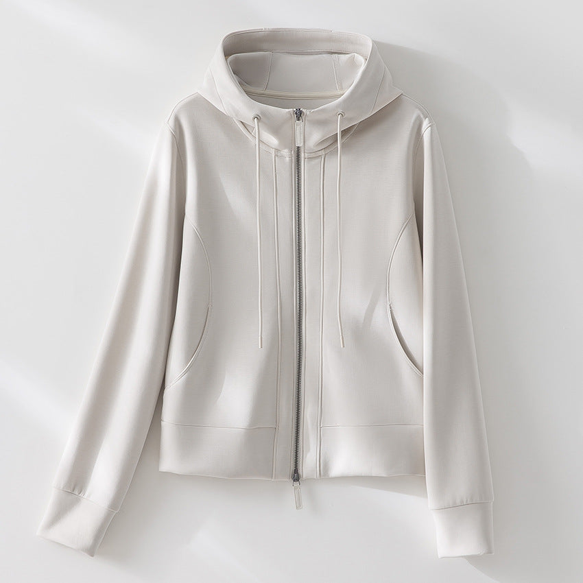Damen Kapuzen-Performance-Zipjacke mit Reißverschluss und seitlichen Eingriffstaschen Shop Nory
