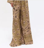 Damen weite Palazzo-Hose mit Paisley‑Print, elastischem Bund & Eingrifftaschen Shop Nory