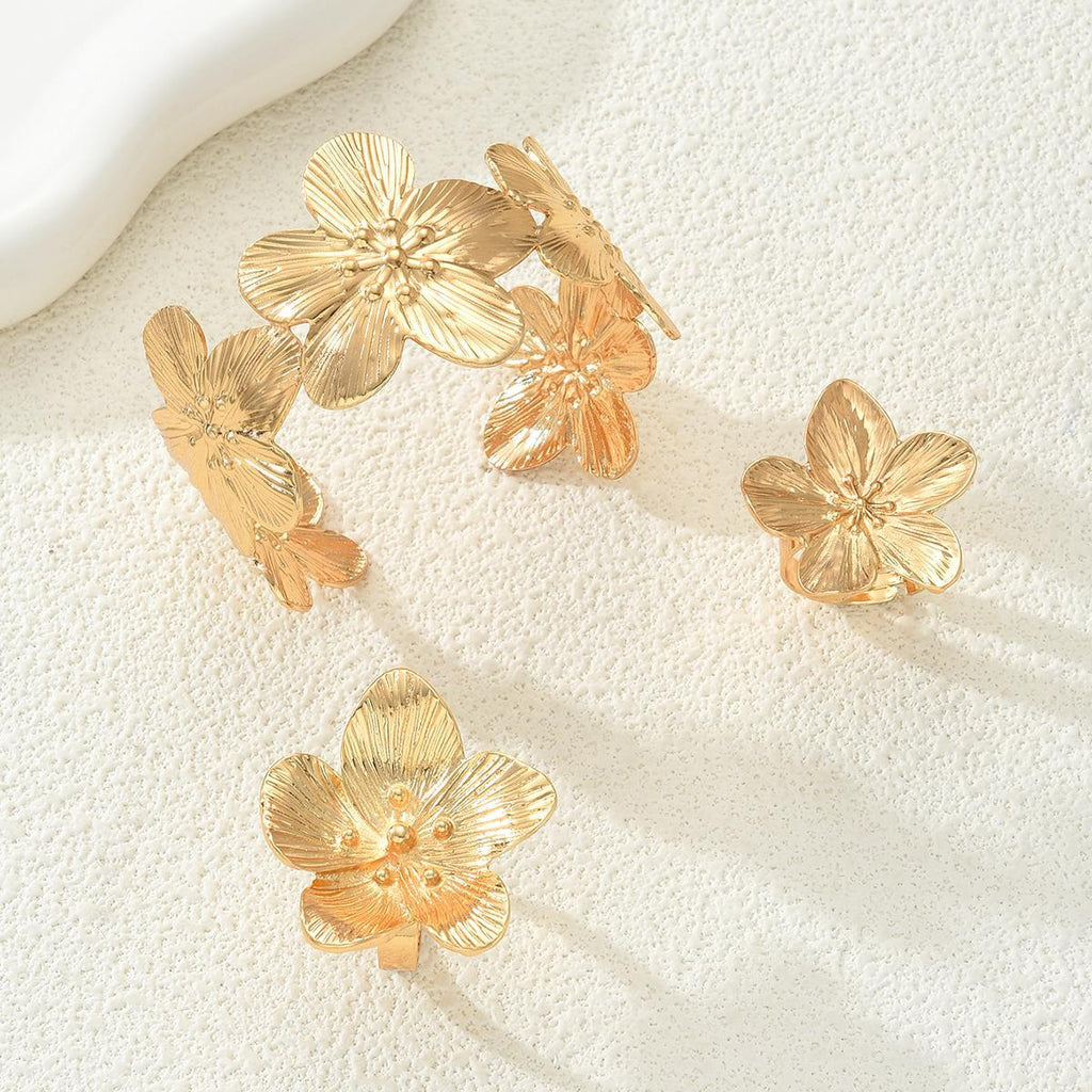 Damen Schmuckset mit originellem Blumen-Design Shop Nory