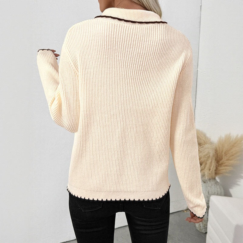 Damen Feinstrick-Cardigan mit dekorativem Bändchenverschluss und Kontrastkanten Shop Nory