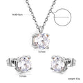 Damen Schmuckset mit funkelnden Zirkonia-Anhängern und eleganter Gliederkette Shop Nory