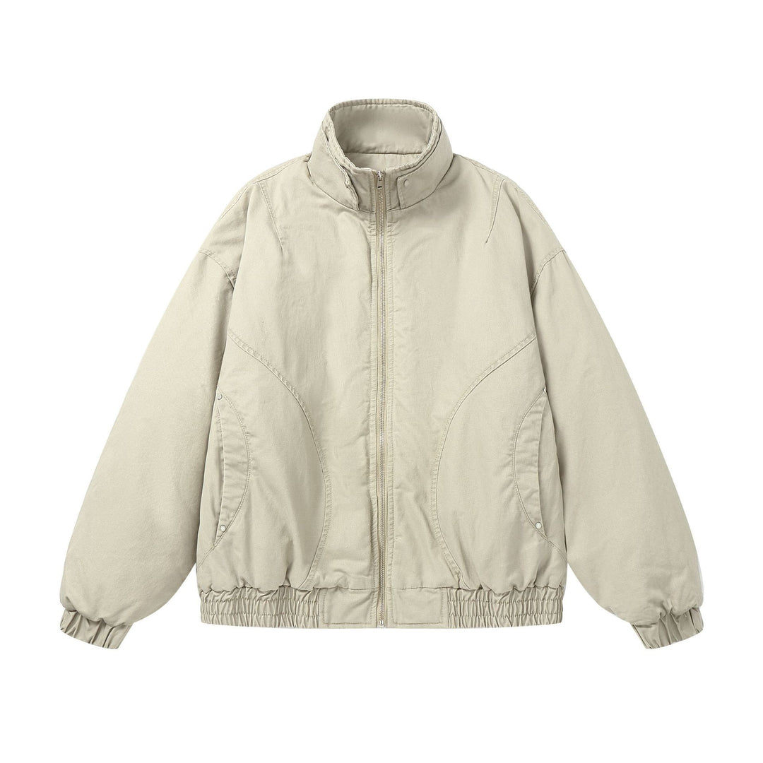 Damen Boxy-wattierte Bomberjacke mit hohem Stehkragen und elastischem Saum Shop Nory