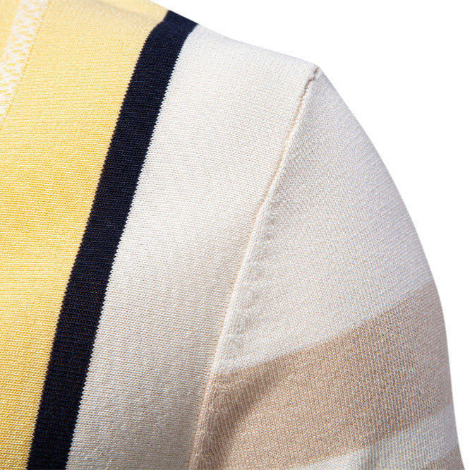 Herren stylisches Poloshirt mit modernen Farbstreifen