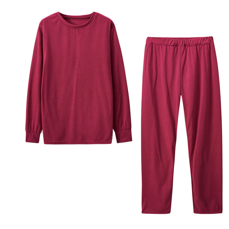Damen Langarm Schlafanzug Set mit elastischen Hosen