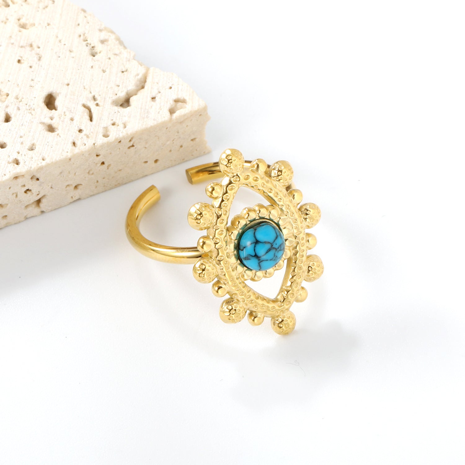 Damen verstellbarer Ring mit kunstvollem Augen-Motiv Shop Nory