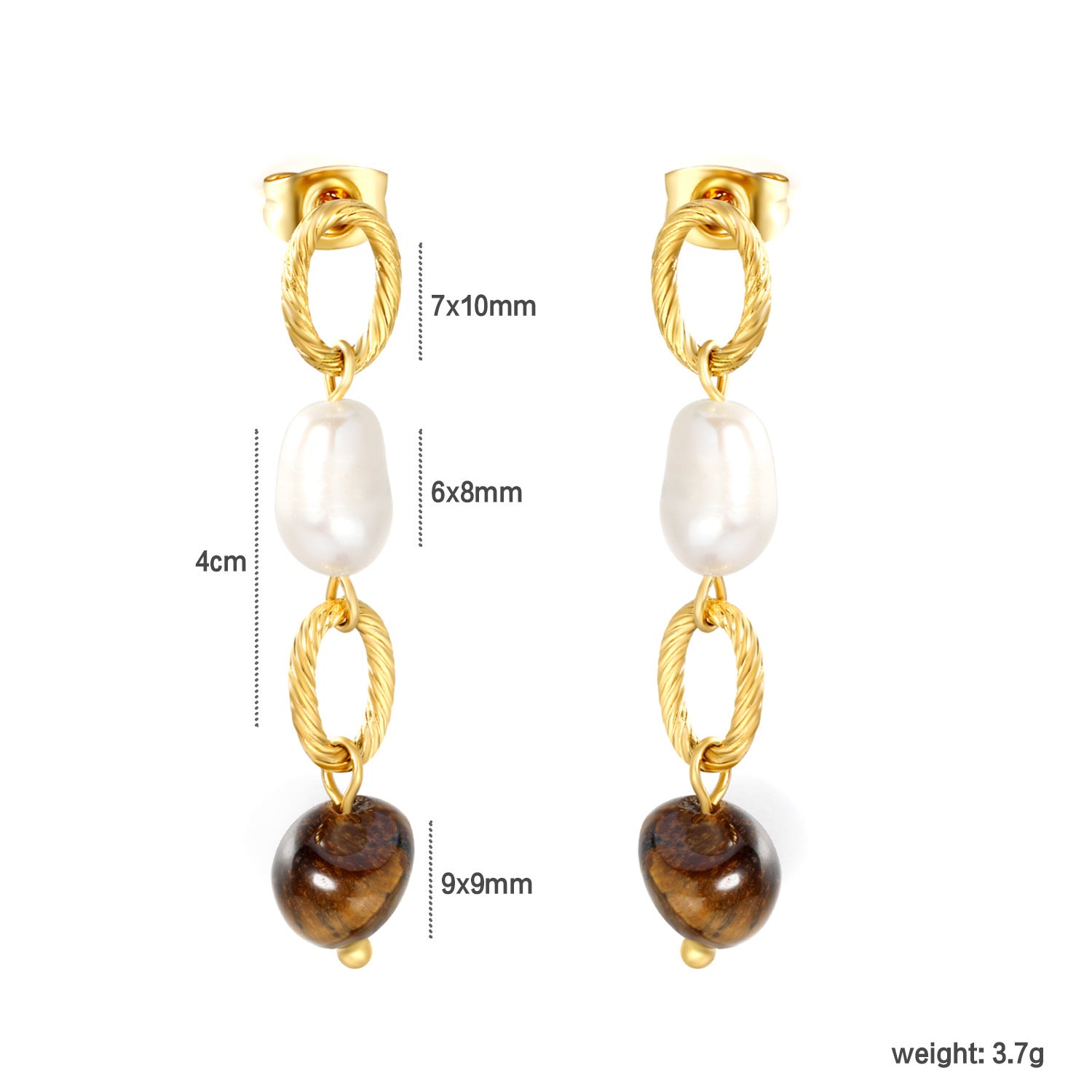 Damen Hängende Ohrstecker mit elegantem Muschel- und Perlen-Design Shop Nory