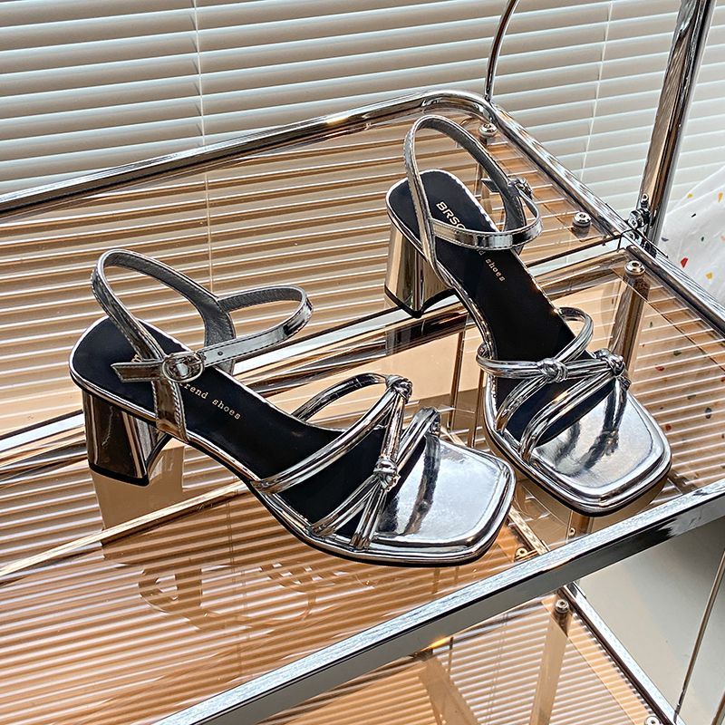 Damen Sandaletten mit eleganten Riemchen und Blockabsatz