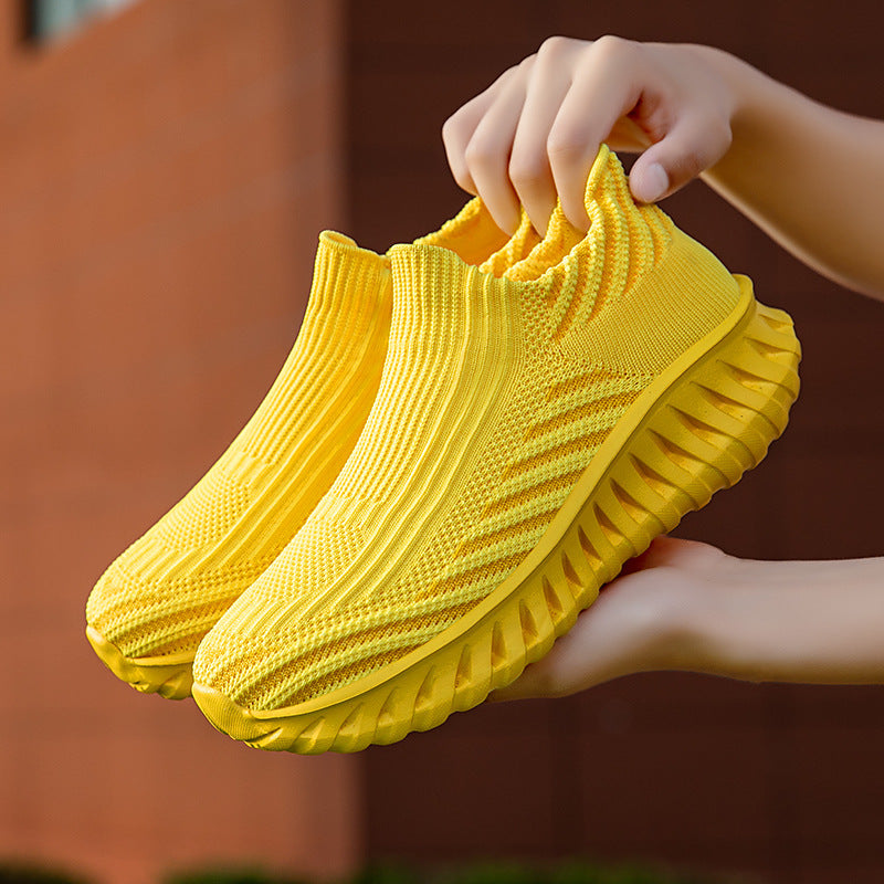 Damen Strick-Sneaker mit atmungsaktivem Obermaterial und rutschfester Sohle Shopnory