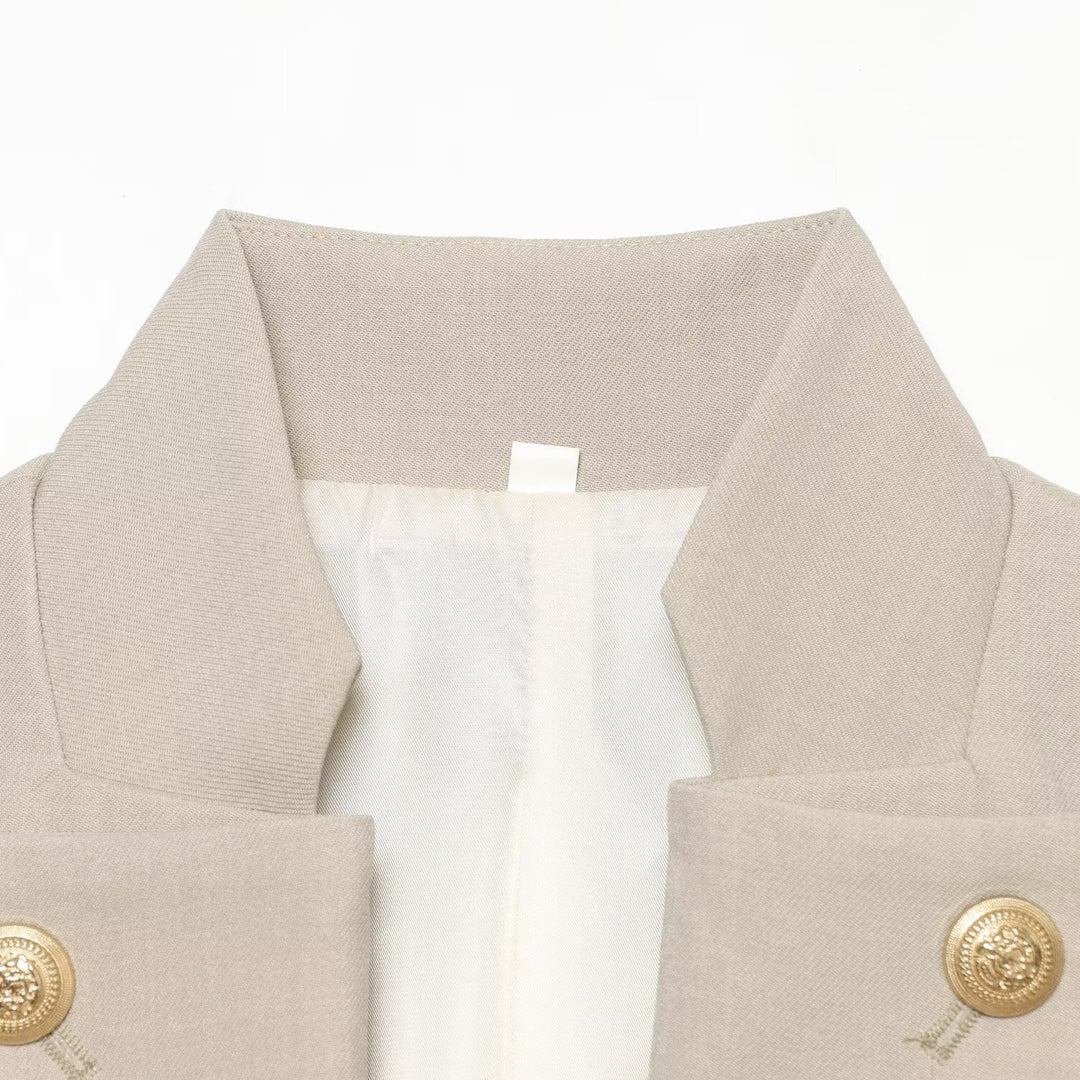 Damen Sculpting‑Blazerweste mit Stehkragen und doppelreihigen Zierknöpfen Shop Nory