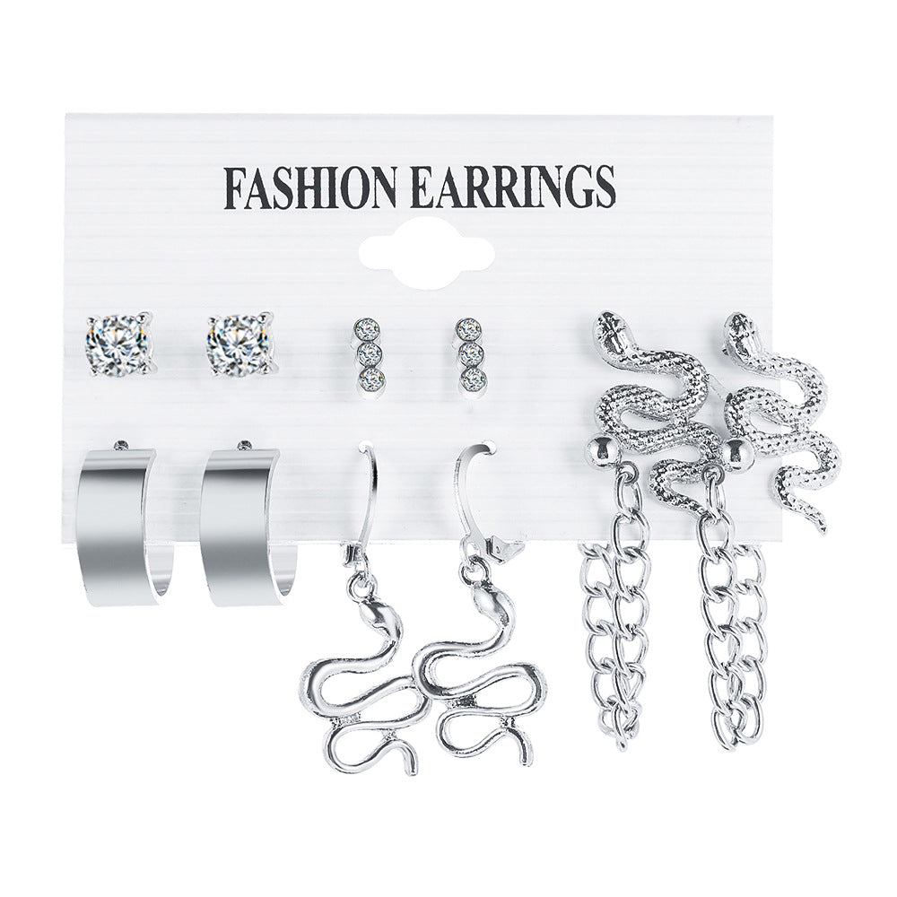 Damen Ohrringe-Set mit eleganten Designs und verschiedenen Anhängern Shop Nory