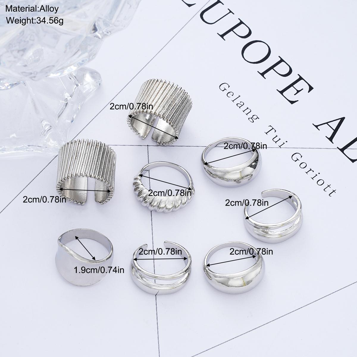 Damen Ring-Set mit modernem, geschwungenem Design Shop Nory