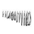 Damen Creolen-Set mit funkelnden Details und vielseitigen Designs Shop Nory