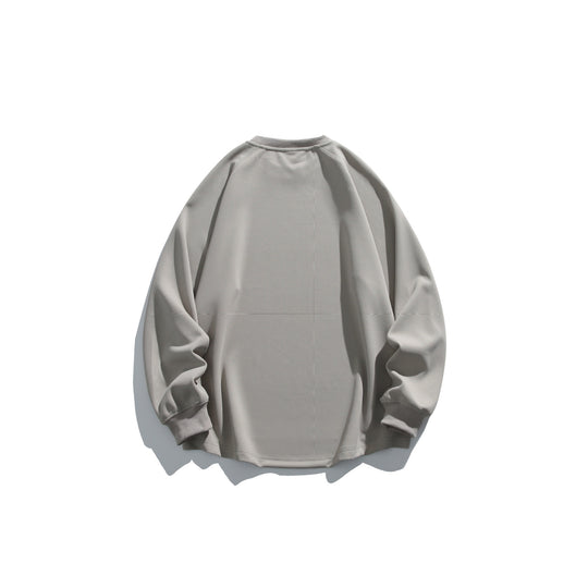 Unisex Oversize Waffelstrick-Sweatshirt mit Rundhalsausschnitt Shop Nory