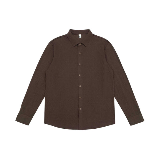 Herren Feines Baumwoll-Twill Hemdjacken‑Style mit Kentkragen und abgerundetem Saum Shop Nory