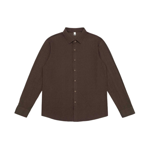 Herren Feines Baumwoll-Twill Hemdjacken‑Style mit Kentkragen und abgerundetem Saum Shop Nory