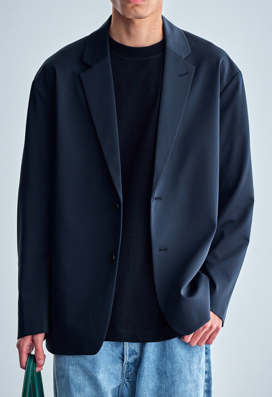Herren Oversize-Sakko aus technischem Stretchgewebe mit Ein-Knopf-Verschluss Shop Nory