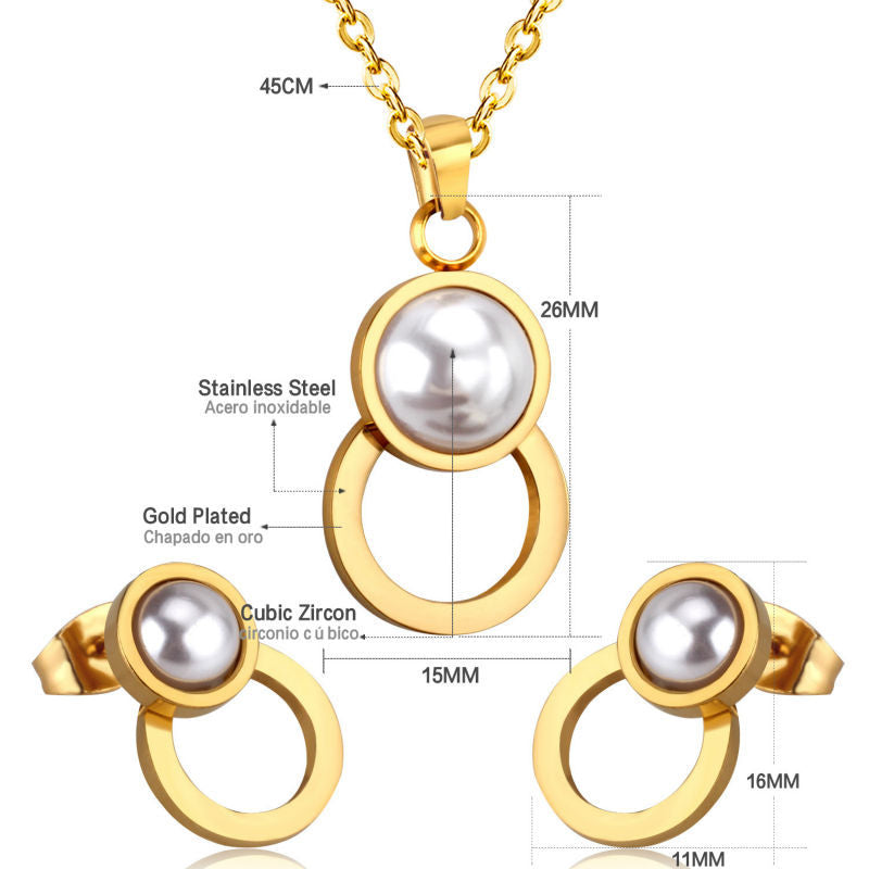 Damen Schmuckset mit Kruzifix-Anhänger und passenden Ohrringen Shop Nory