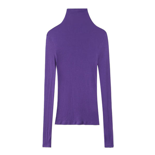 Damen Enganliegendes Langarm-Top mit hohem Rollkragen und Stretch‑Jersey Shop Nory