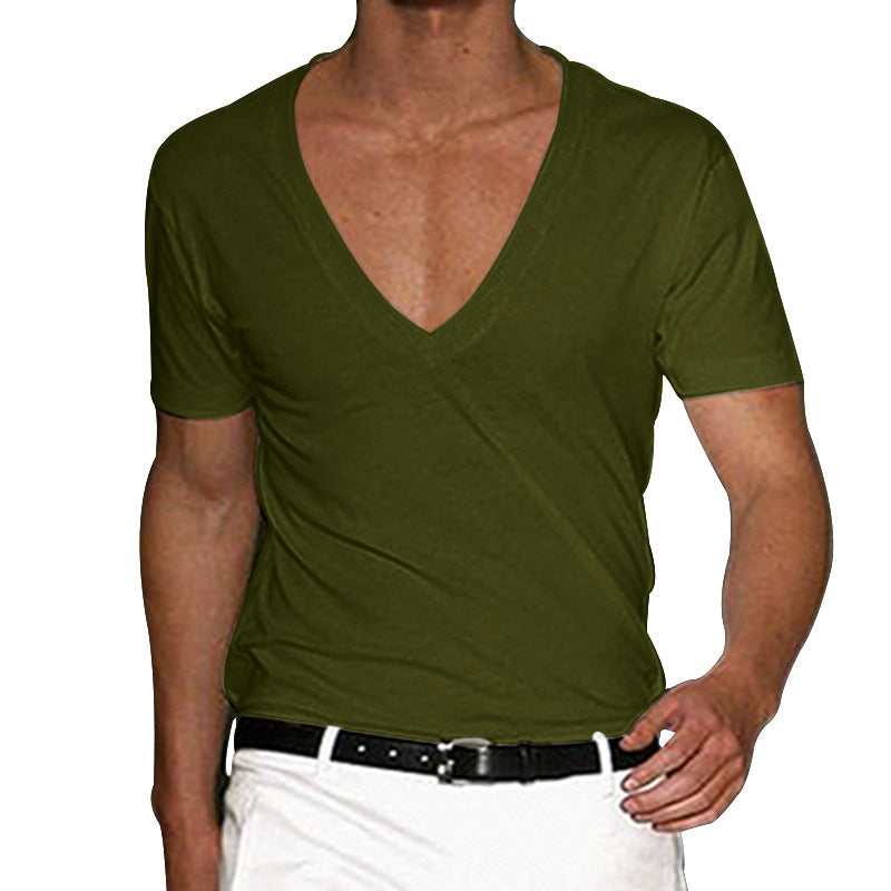 Slim Fit T-Shirt mit V-Ausschnitt