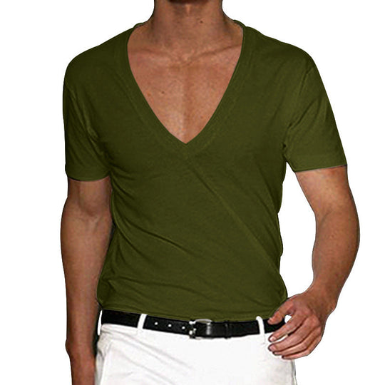 Slim Fit T-Shirt mit V-Ausschnitt