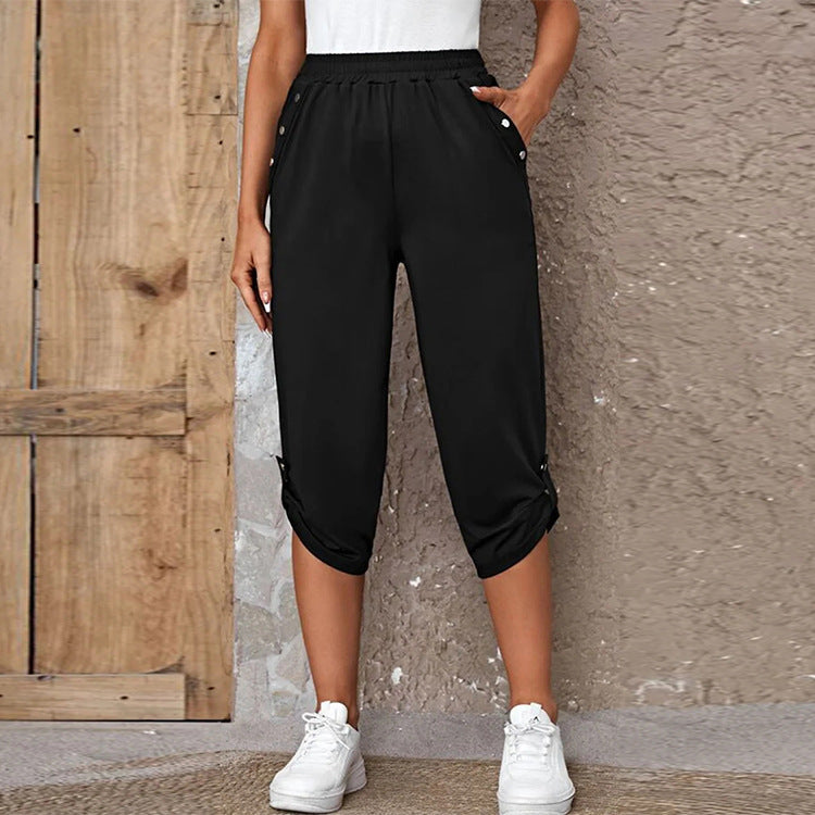 Damen Sportliche Jersey-Hosen