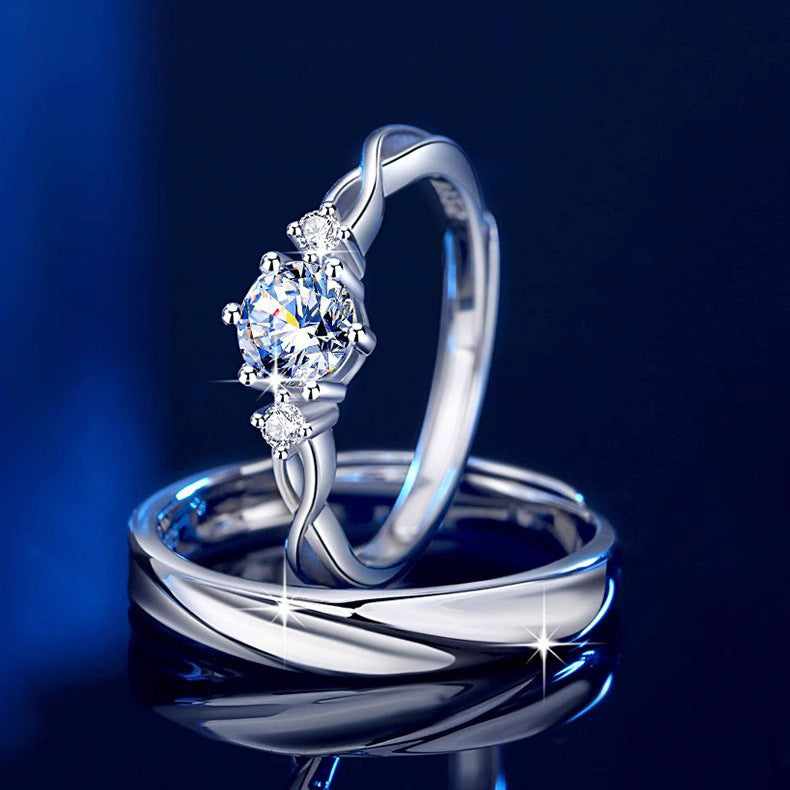 Damen schicker Ring mit eleganter, geschwungener Oberfläche Shop Nory