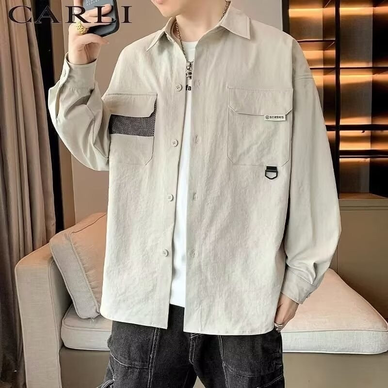 Herren Overshirt-Jacke im Utility-Stil mit aufgesetzten Pattentaschen Shop Nory