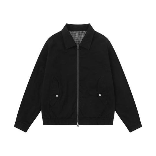 Herren Boxy-Canvas-Blousonjacke mit Reißverschluss, Pattentaschen und elastischem Saum Shop Nory
