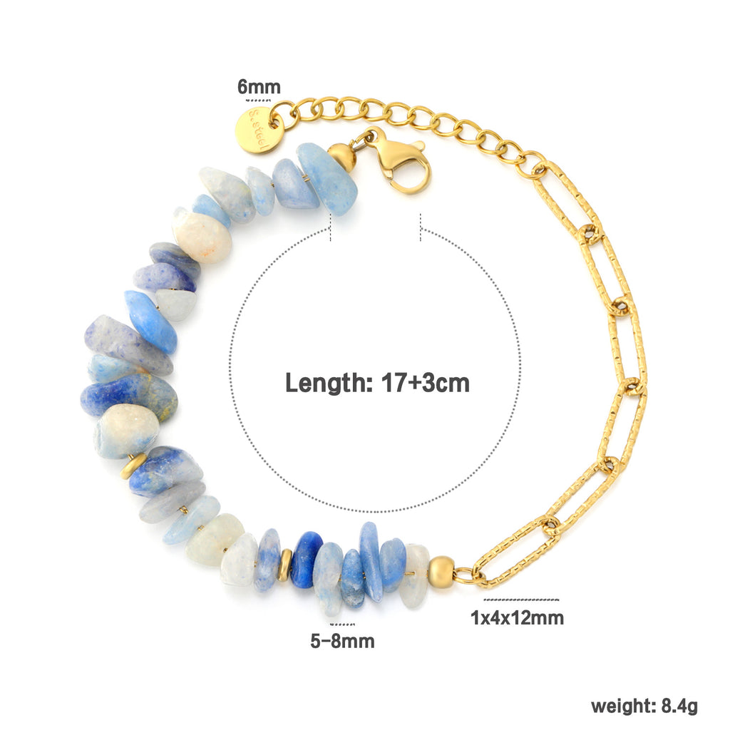 Damen stilvolles Armband mit natürlichen Kristallen und funkelnden Akzenten Shop Nory