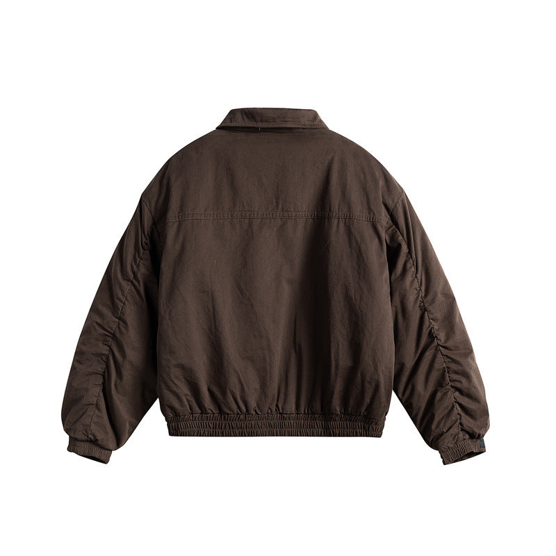 Herren Kurzboxy-Blouson mit Hemdkragen, Utility-Brusttaschen und elastischem Saum Shop Nory