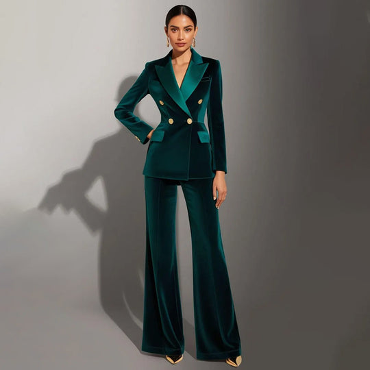 Damen Elegantes und Hochwertiges Samtanzug Shop Nory