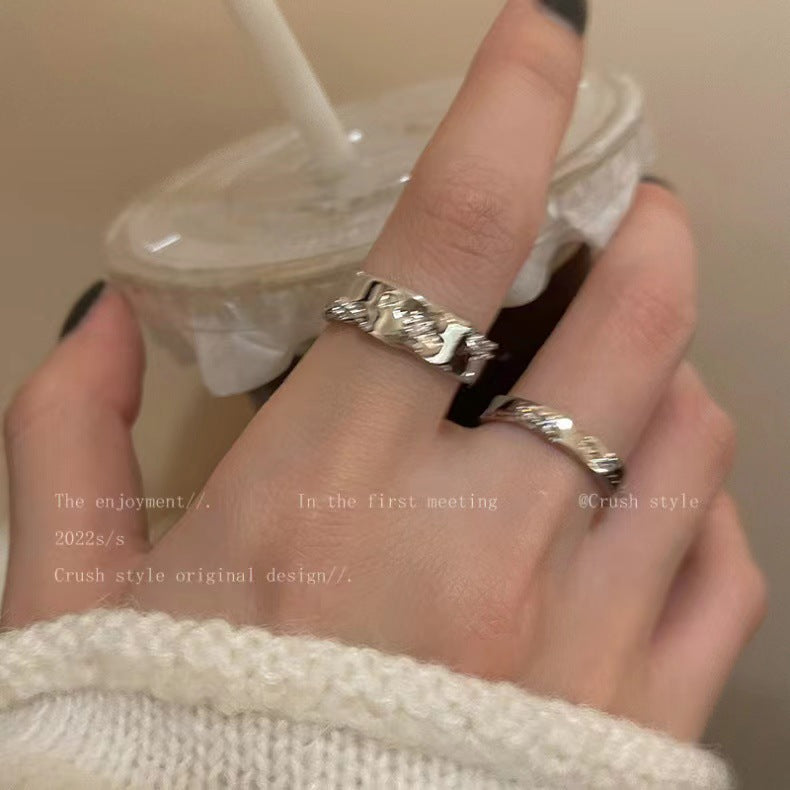 Damen modischer Ring mit feinem Gravurmuster Shop Nory