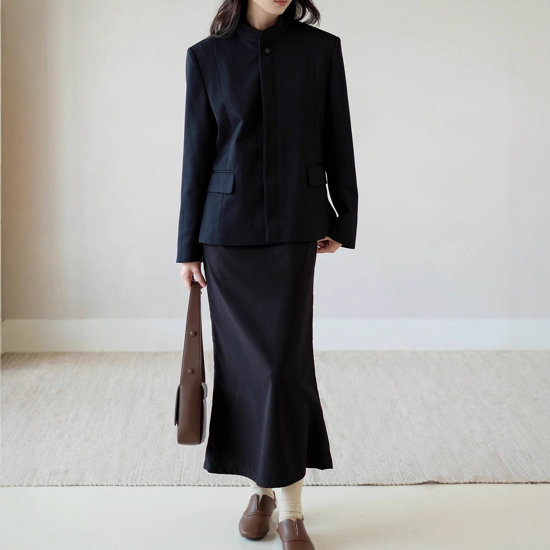 Damen Modische Kurzjacke mit Stehkragen Shop Nory