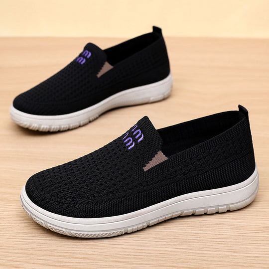 Damen nan nahtloser Strick-Slipper mit elastischem Einstieg und orthopädischer Memory-Fußbett-Stütze Shop Nory