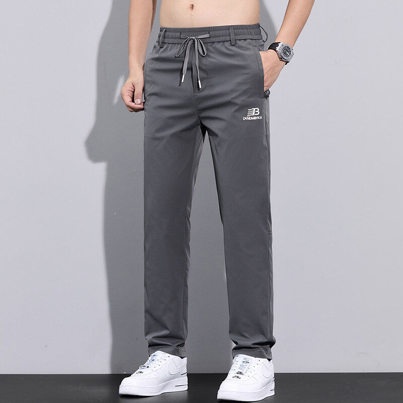 Herren Sportliche Freizeithose mit verstellbarem Kordelzug und seitlichen Reißverschlusstaschen