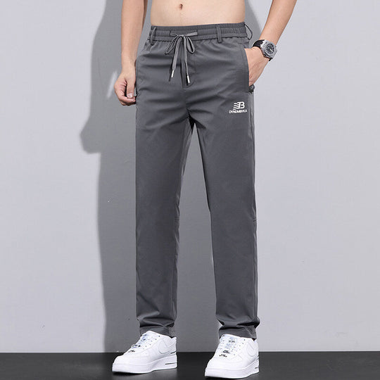 Herren Sportliche Freizeithose mit verstellbarem Kordelzug und seitlichen Reißverschlusstaschen