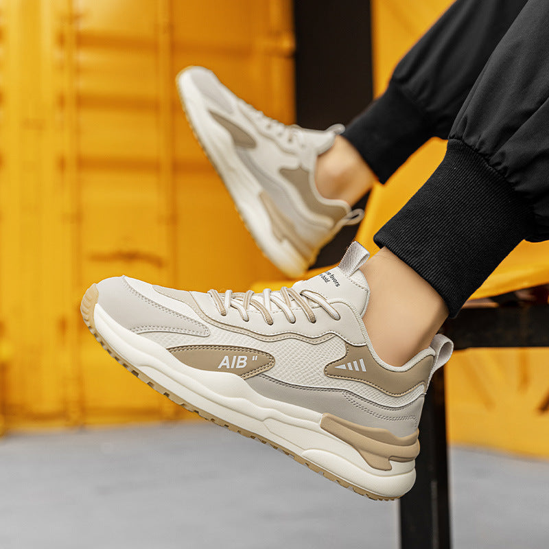 Herren Casual‑Straßen‑Sneaker mit mehrschichtiger Gummiplattform und atmungsaktiven Mesh‑Overlays Shopy Nory