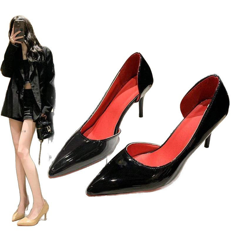 Damen elegante Stiletto-Pumps mit glänzender Oberfläche Shopnory