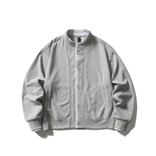 Unisex Kurz geschnittene Boxy‑Blousonjacke mit Waffelstruktur, Stehkragen und kontrastpaspel Shop Nory