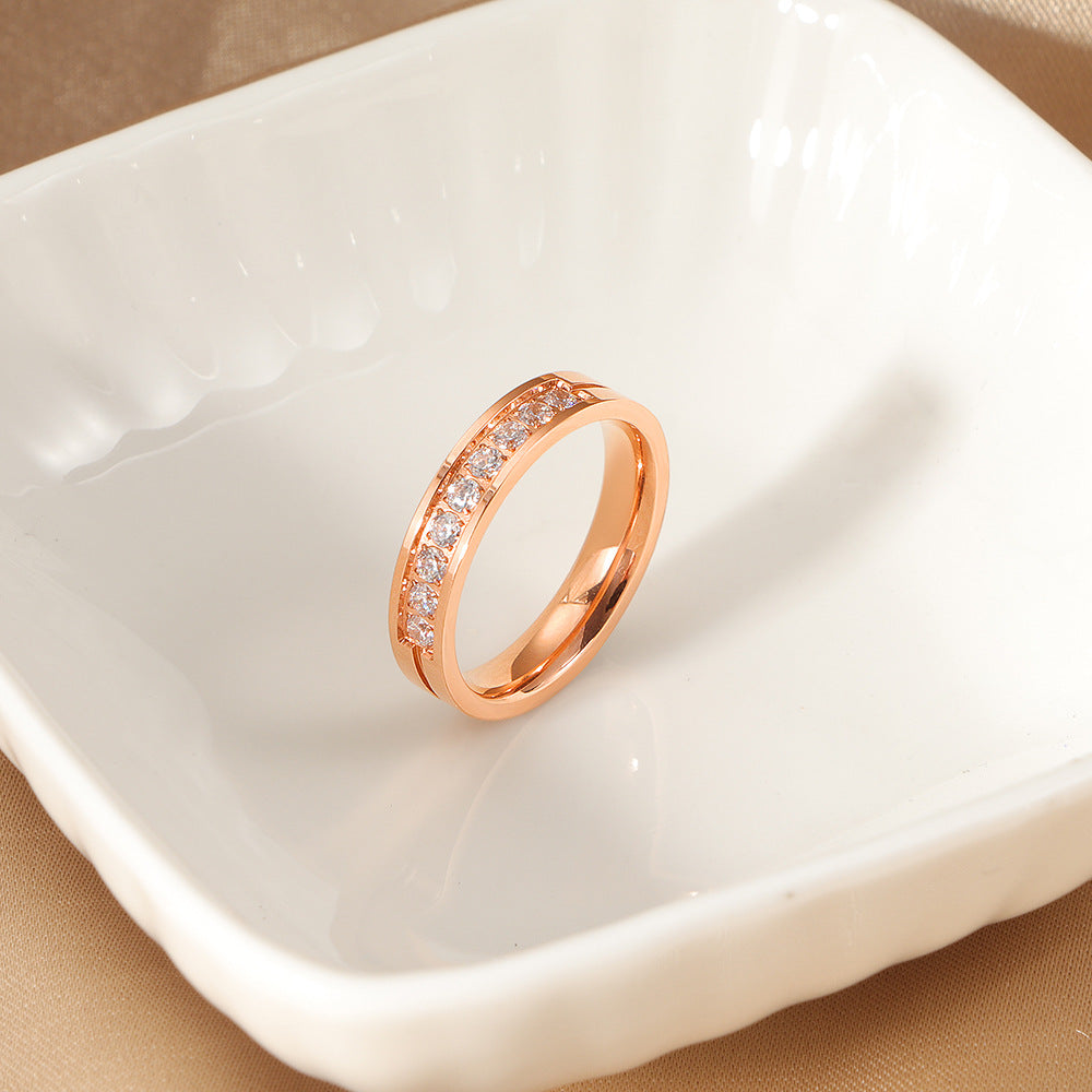 Damen-Diamant-akzentuierte Ewigkeit-Band-Ring Shop Nory