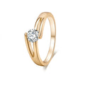 Damen Eleganter und minimalistischer Ring mit funkelndem Kristall Shop Nory